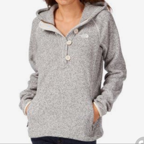 Crescent Sunshine Knit Hoodie Grey 